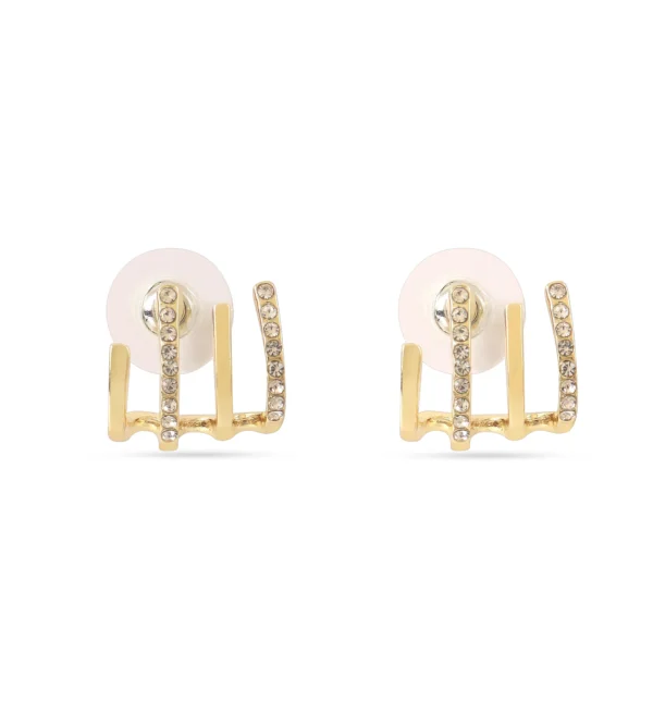 Anti-Tarnish Gold-Plated American Diamond Earring - Image 5
