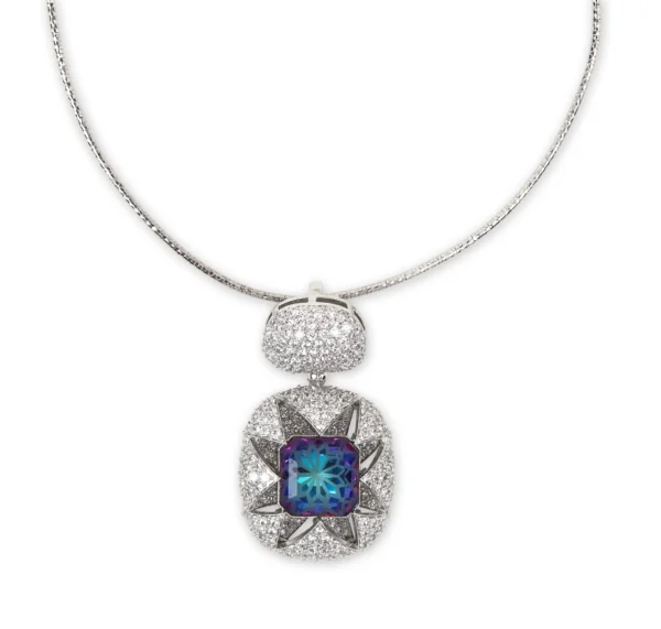 Tasmaye Celestia nano setting Silver Pendant Set - Image 3